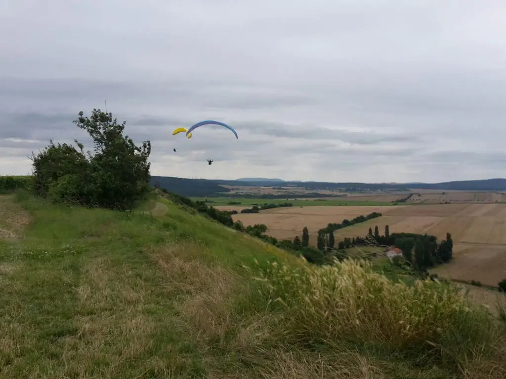 Hangstart Gelände, Gleitschirme